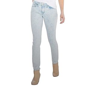 Levi's 711 skinny acid wash raw hem jeans size 27